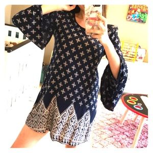 Band of gypsies tunic dress Small navy/white